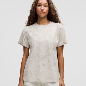 Lululemon All Yours Organic Cotton T Shirt Cirrus Wash Natural Ivory XS